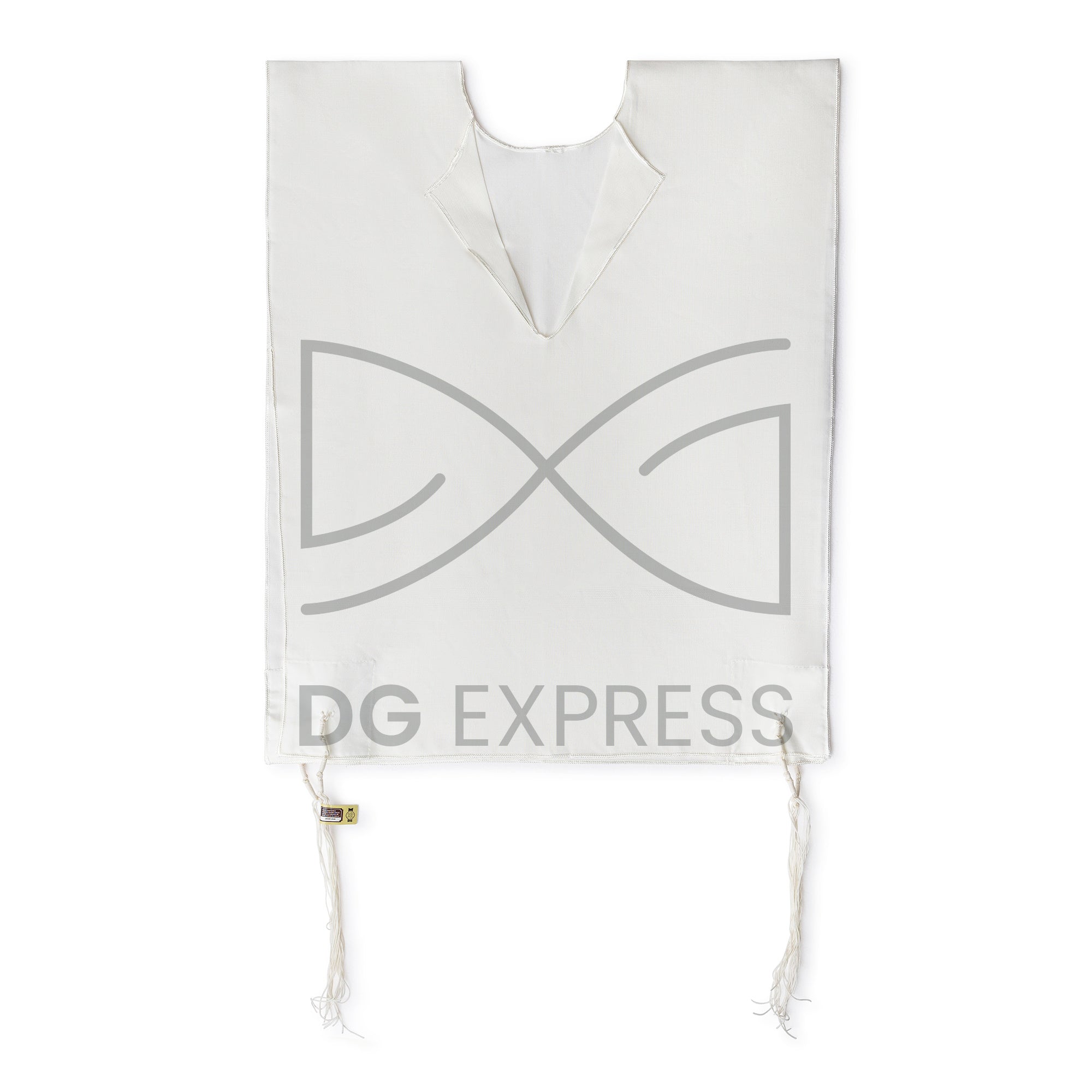 Meshubach Wool White On White Tzitzis