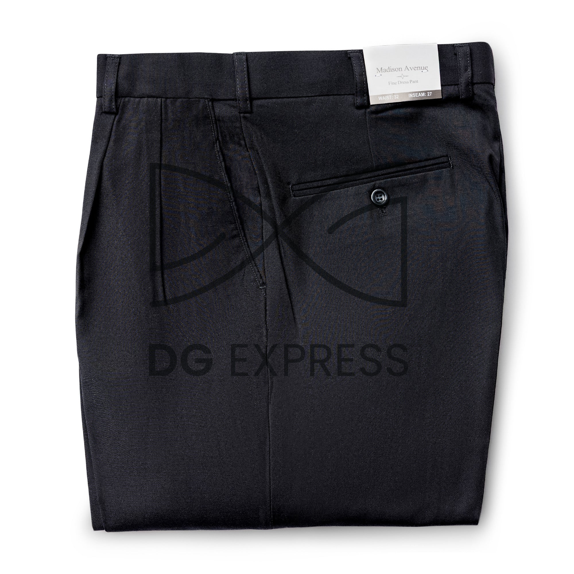 Madison Avenue Mens Black Dress Pants