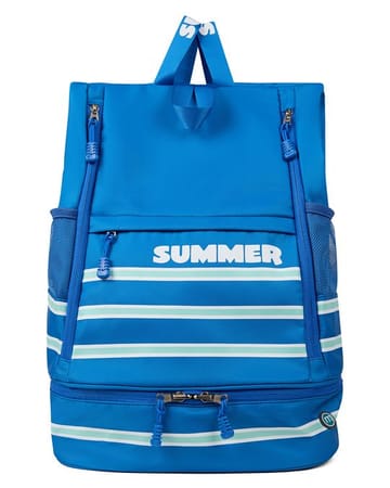 Memoi Kid's Summer Striped Backpack With Cooler