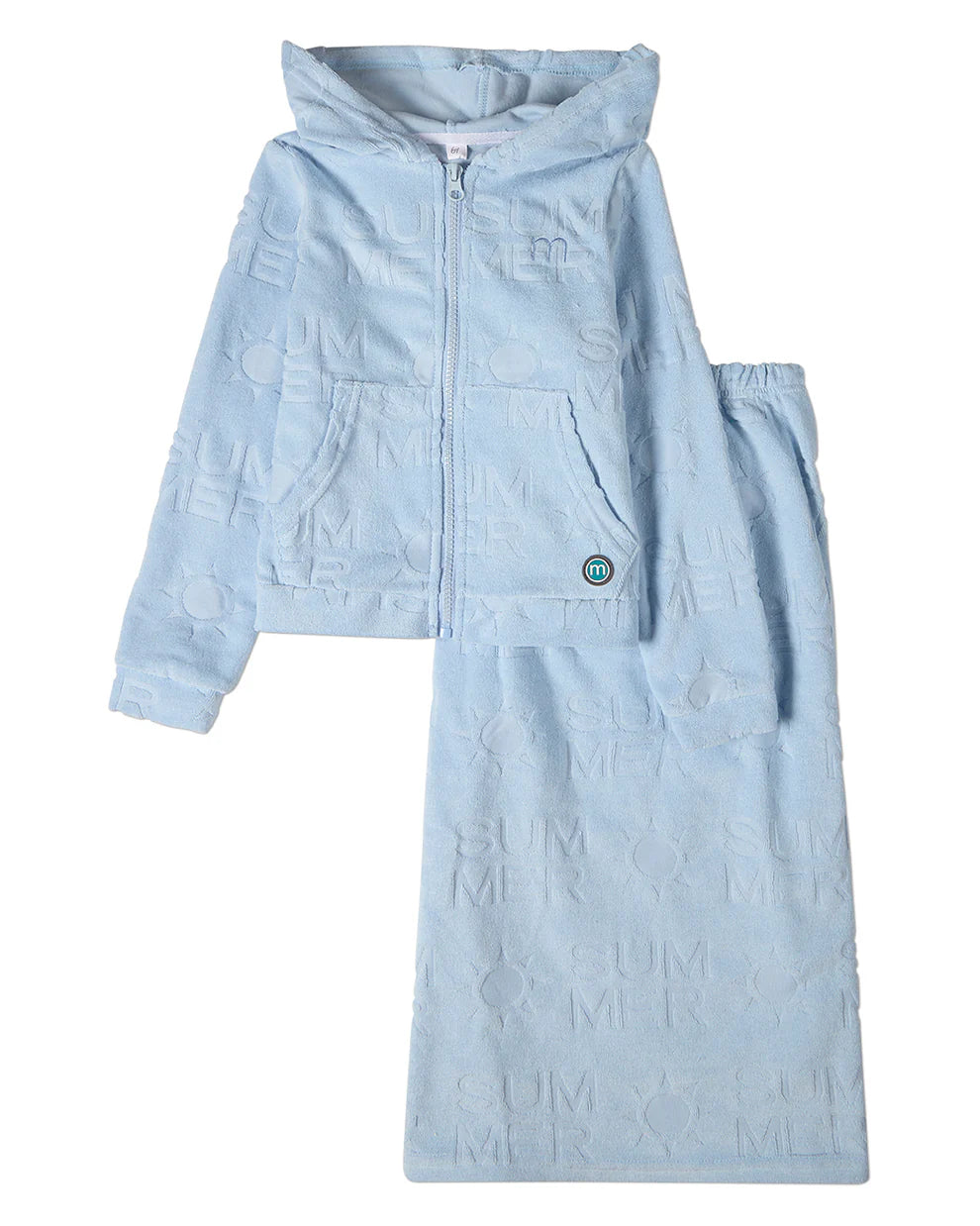 Memoi Girl's 2 Pc. Summer Burnout Terry Robe