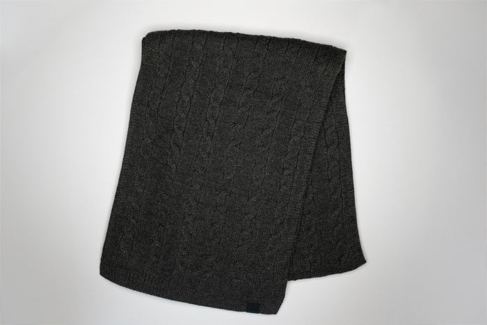 Zubii Cable Design Kid's Charcoal Scarf