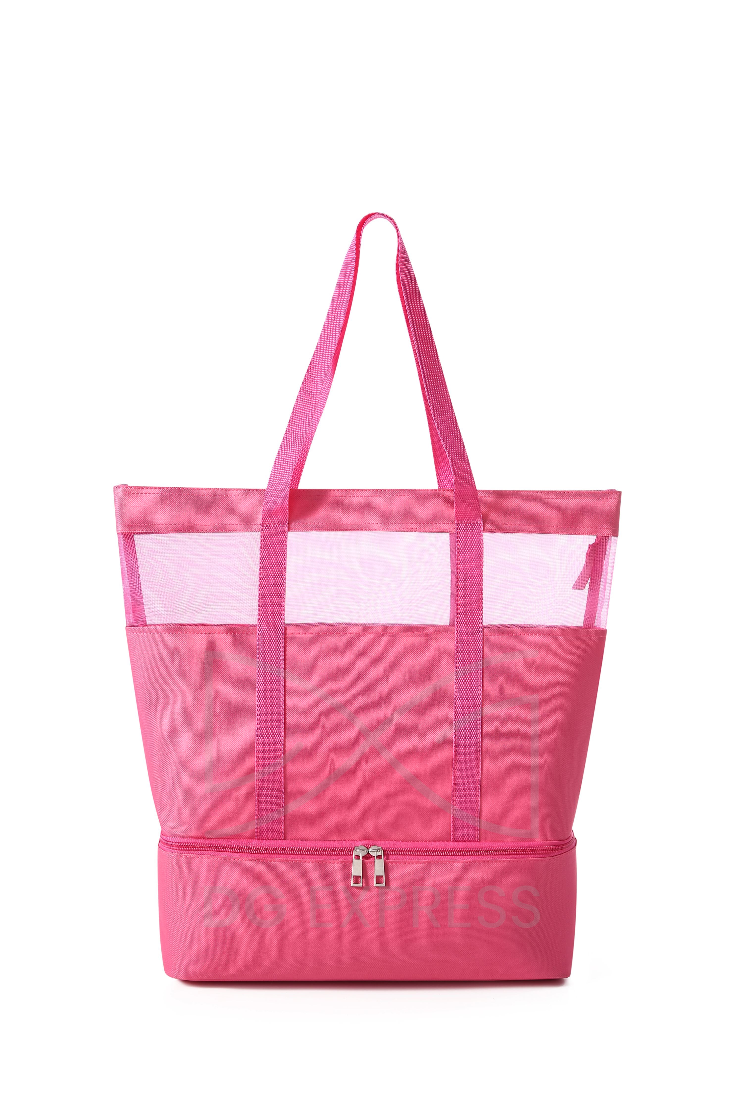 Abstract Pink Tote Bag With Insulated Cooler