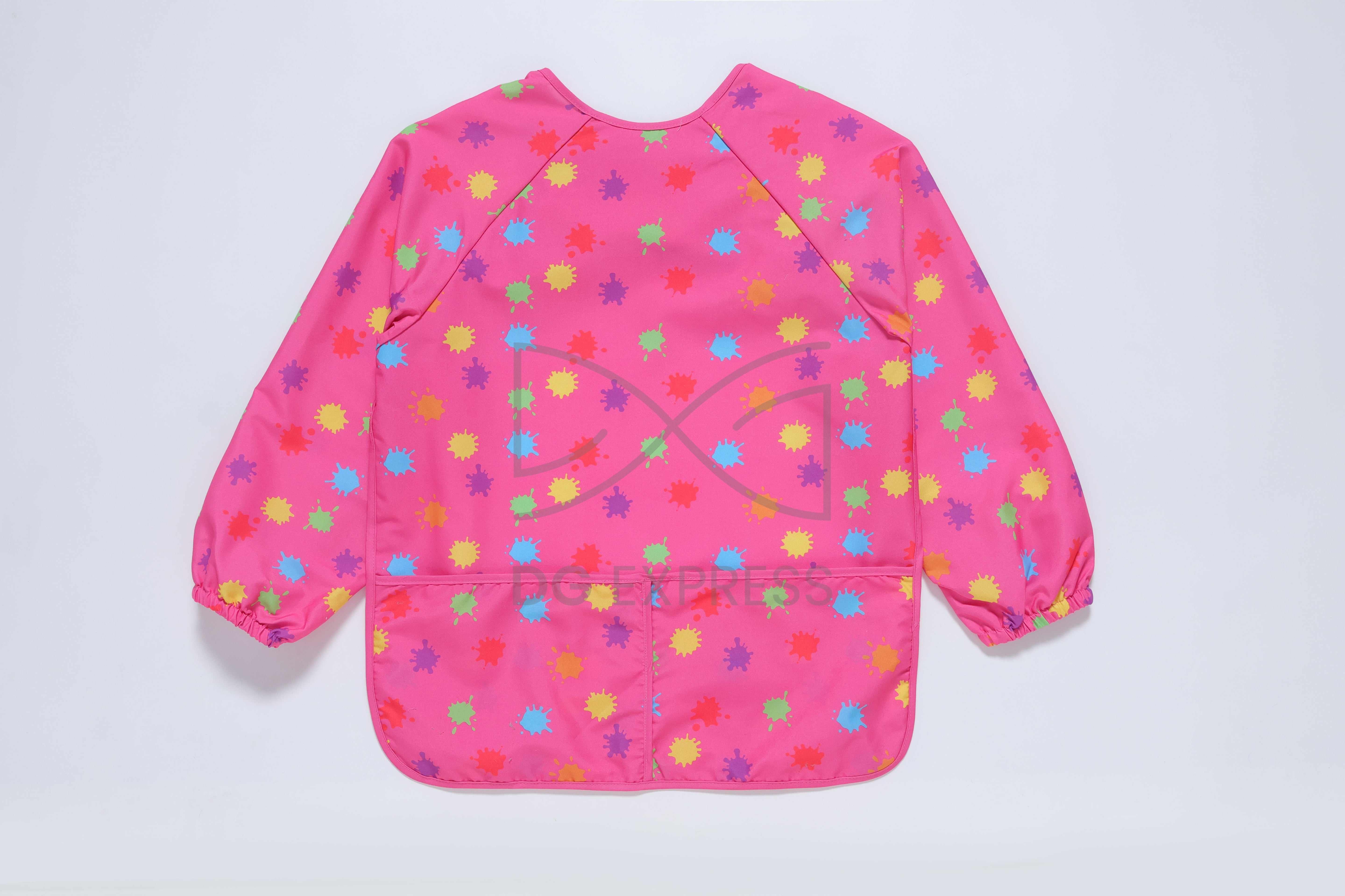 Abstract Girl's Pink Paint Splash Smock