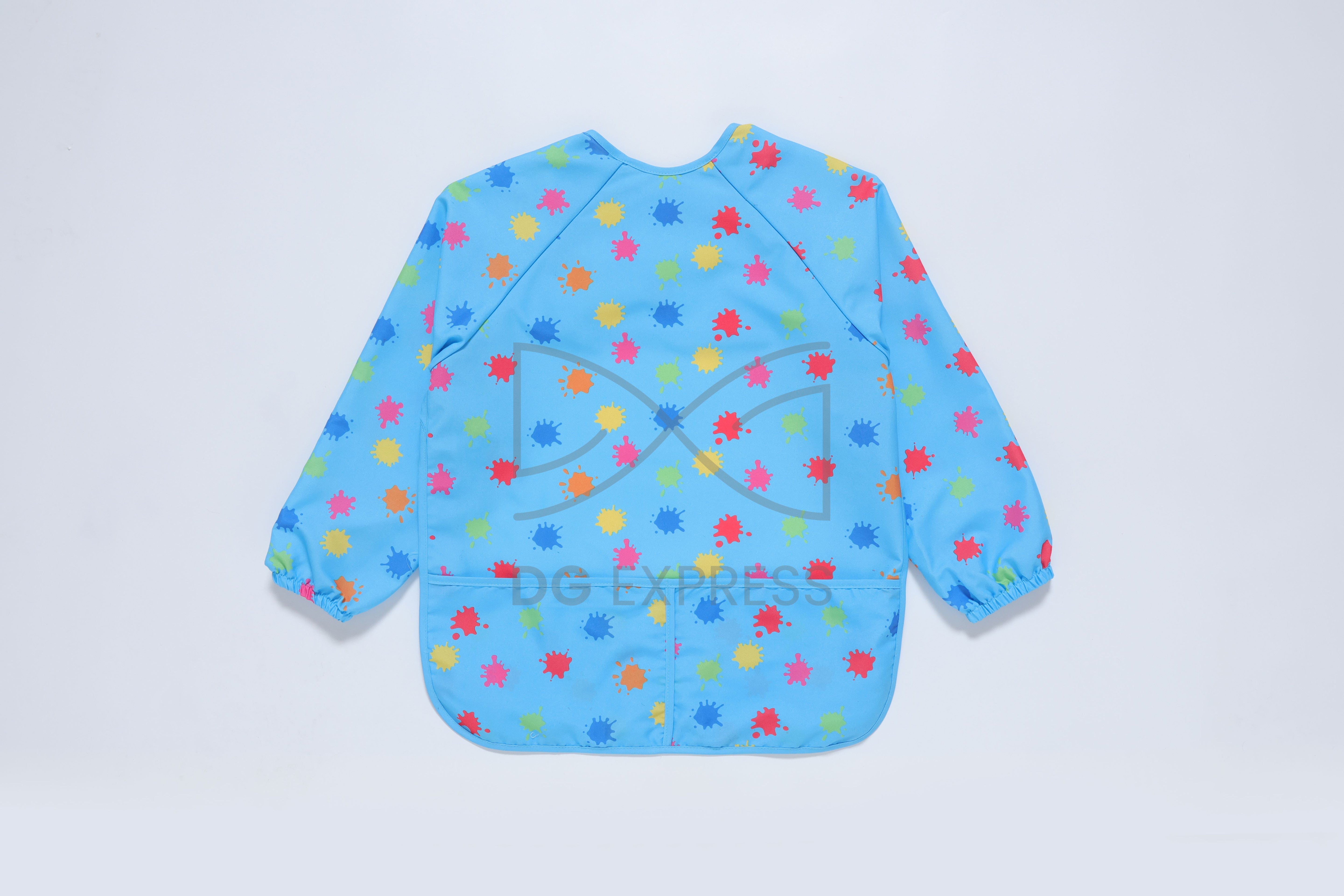 Abstract Boy's Blue Paint Splash Smock