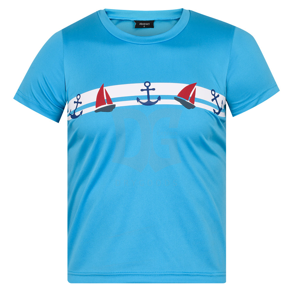 Abstract Boy's Sailboat Bathing T-Shirt