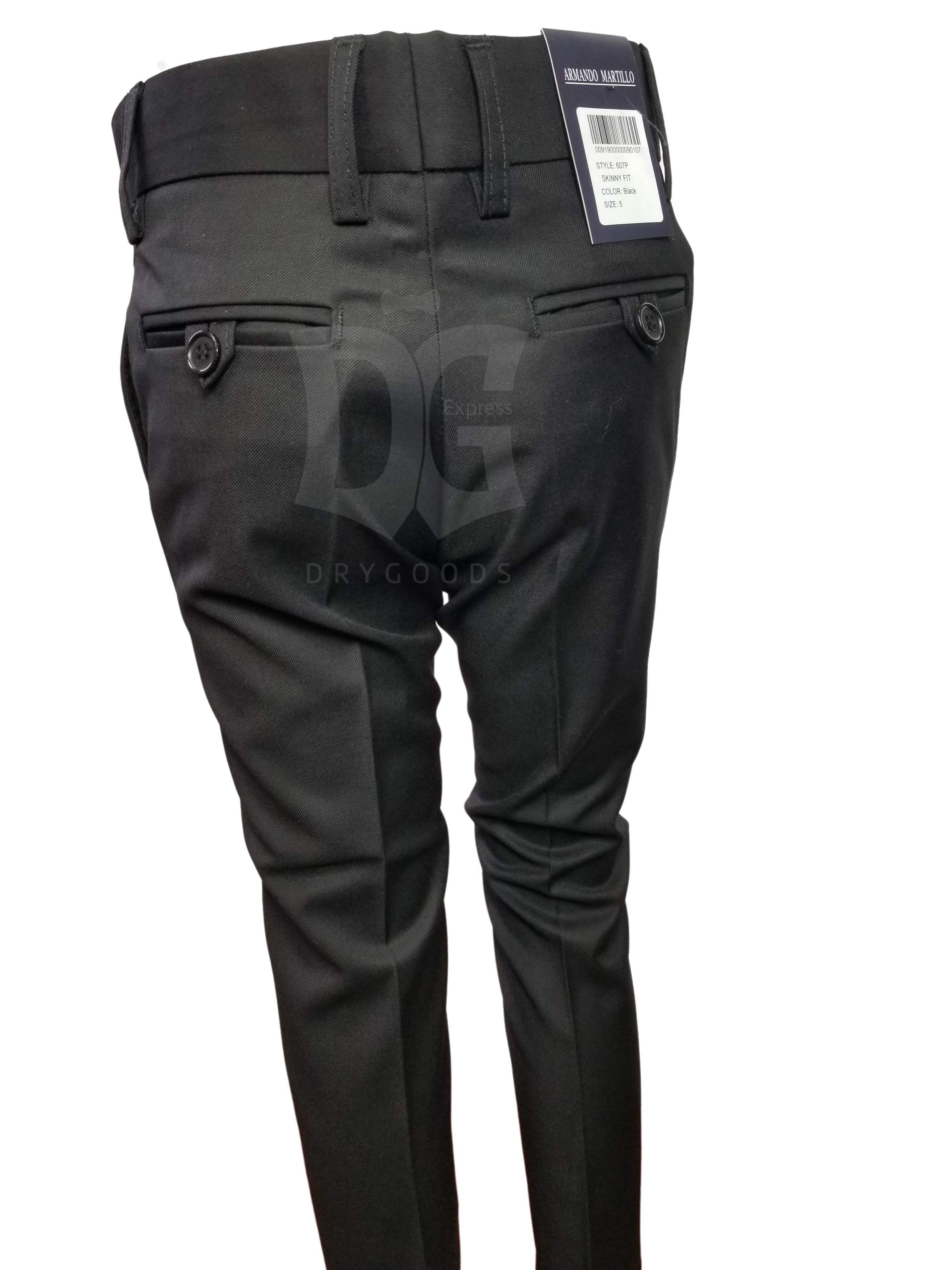 Armando Martillo Boys Black Shabbos Pants