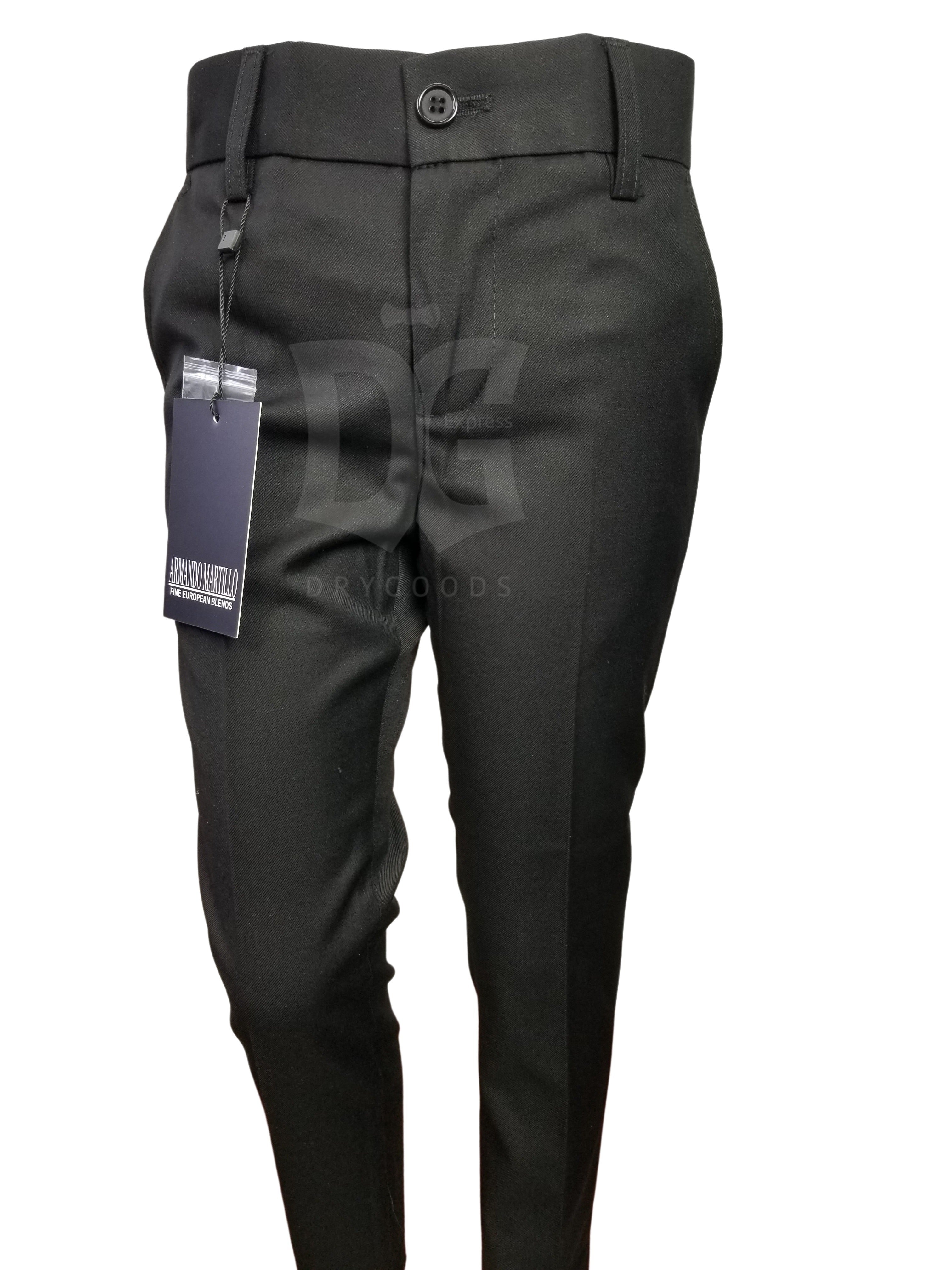 Armando Martillo Boys Black Shabbos Pants