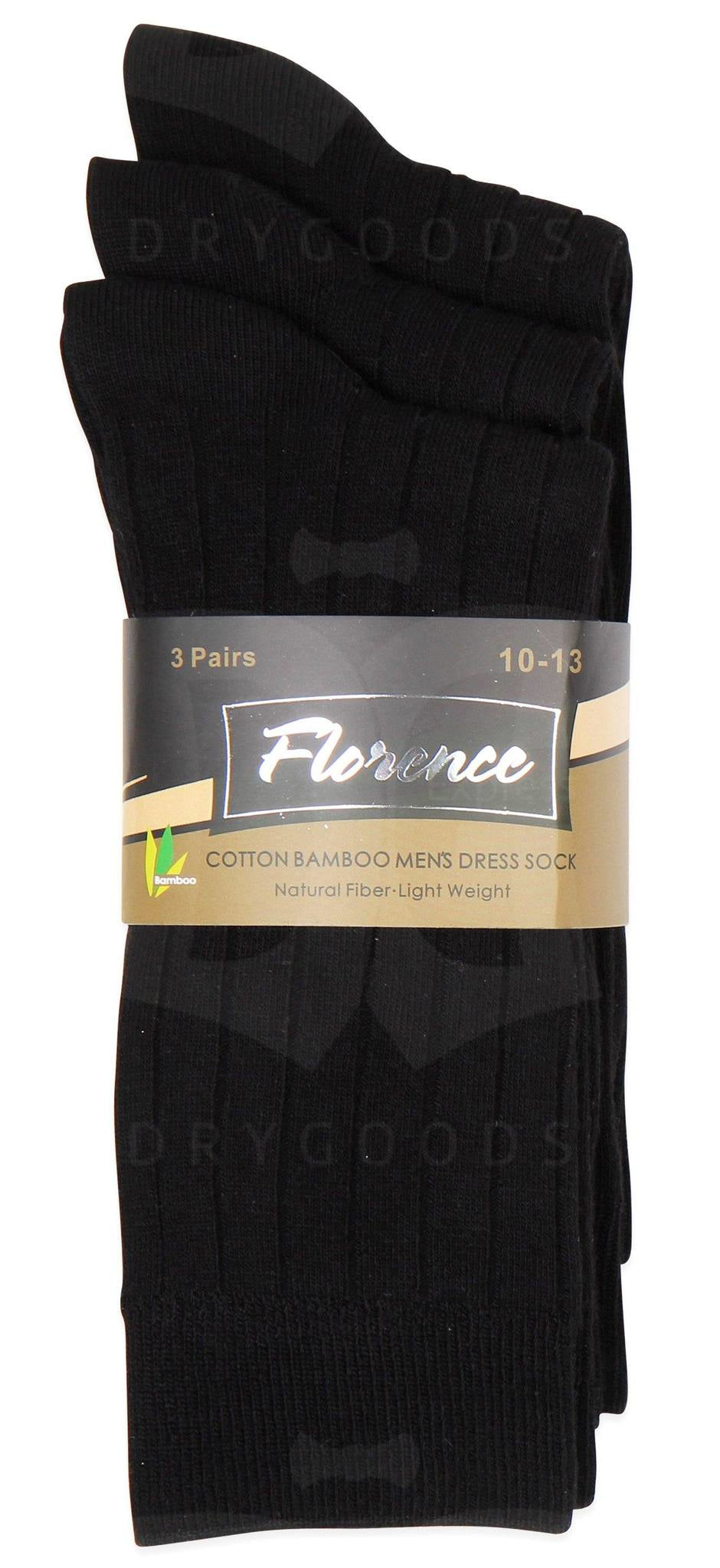 Florence Mens Black Bamboo Socks