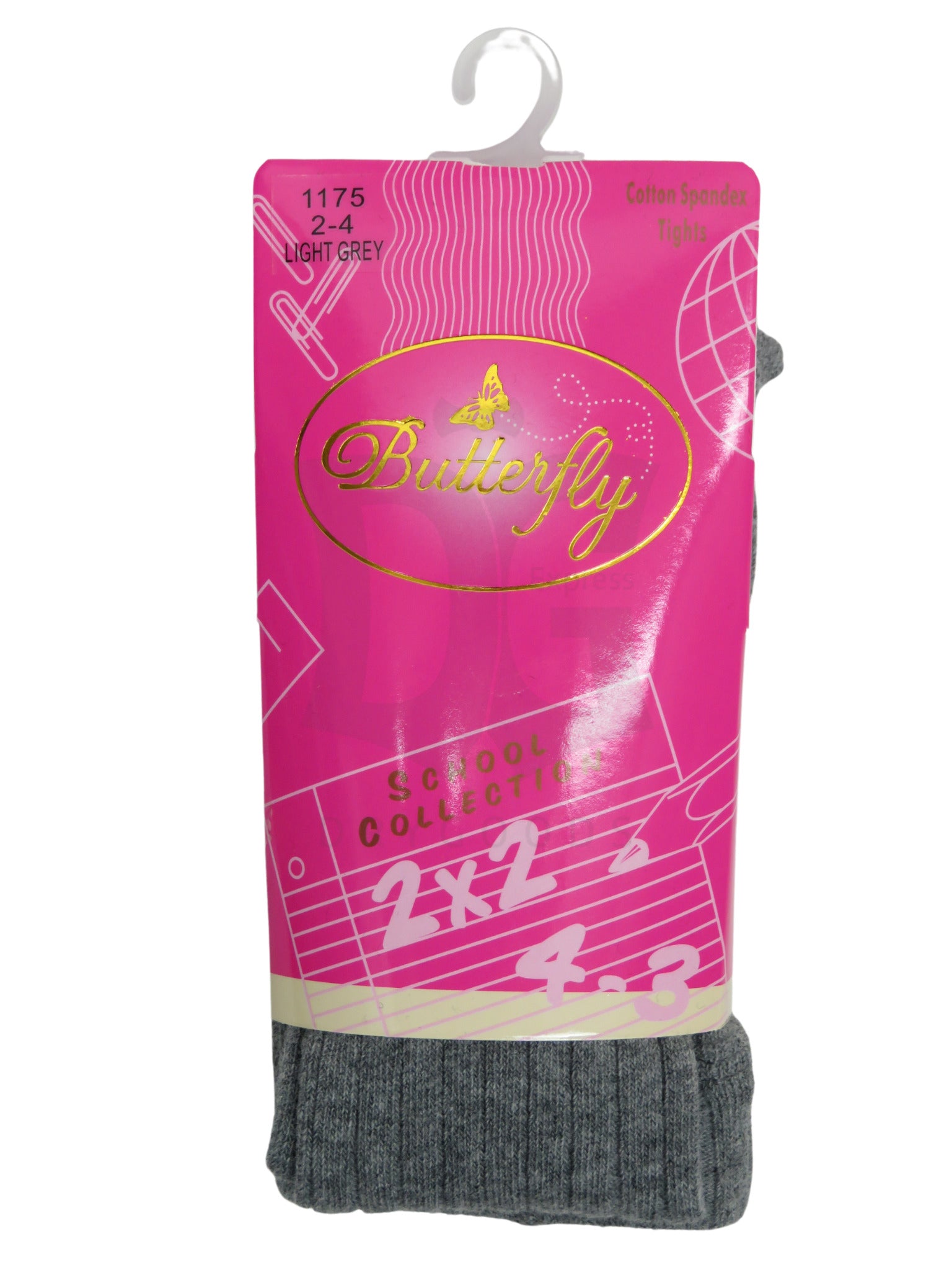 Butterfly Girls Ribbed Cotton Tights