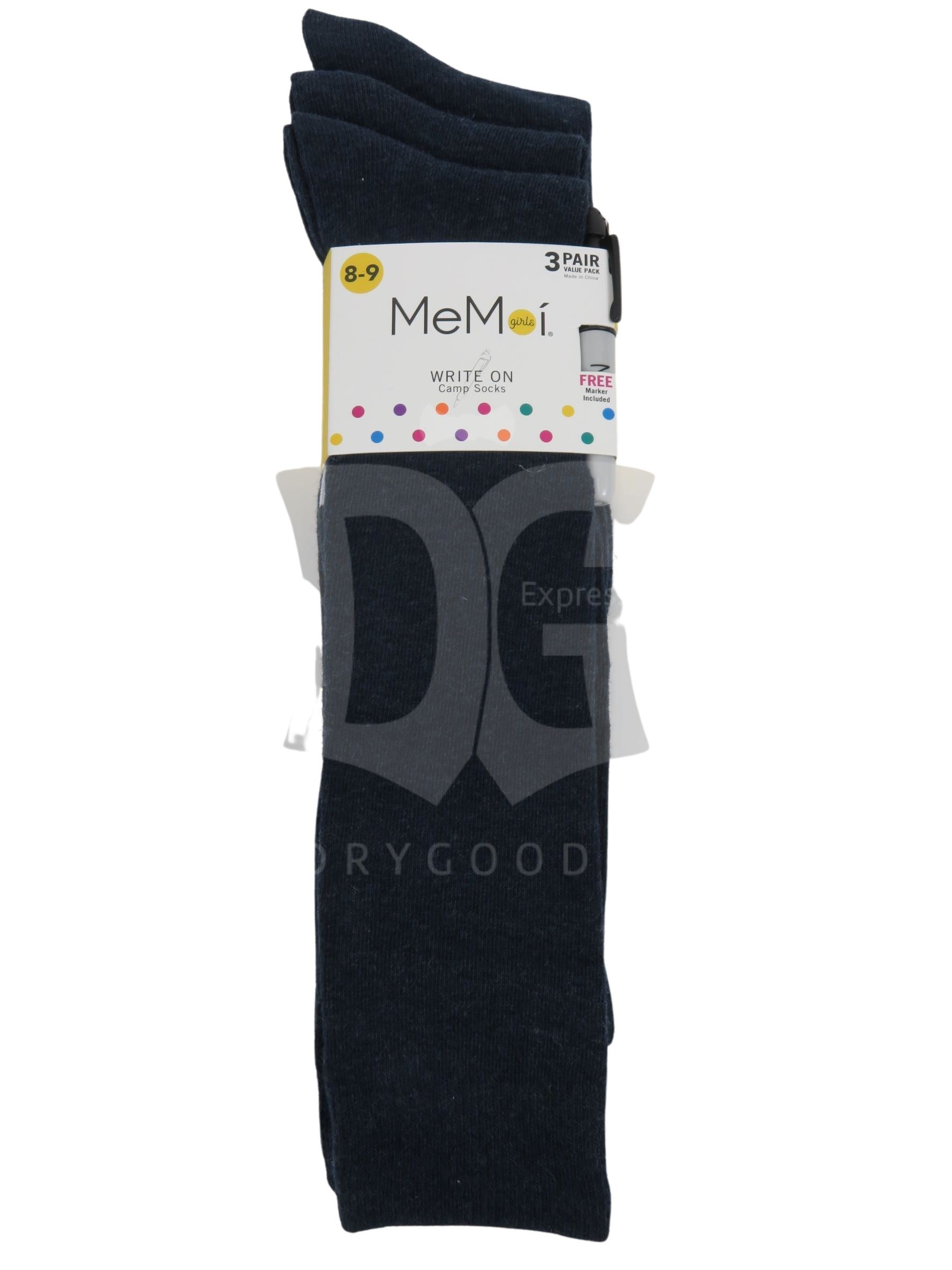 Memoi Girl's Knee Socks 3-Pack