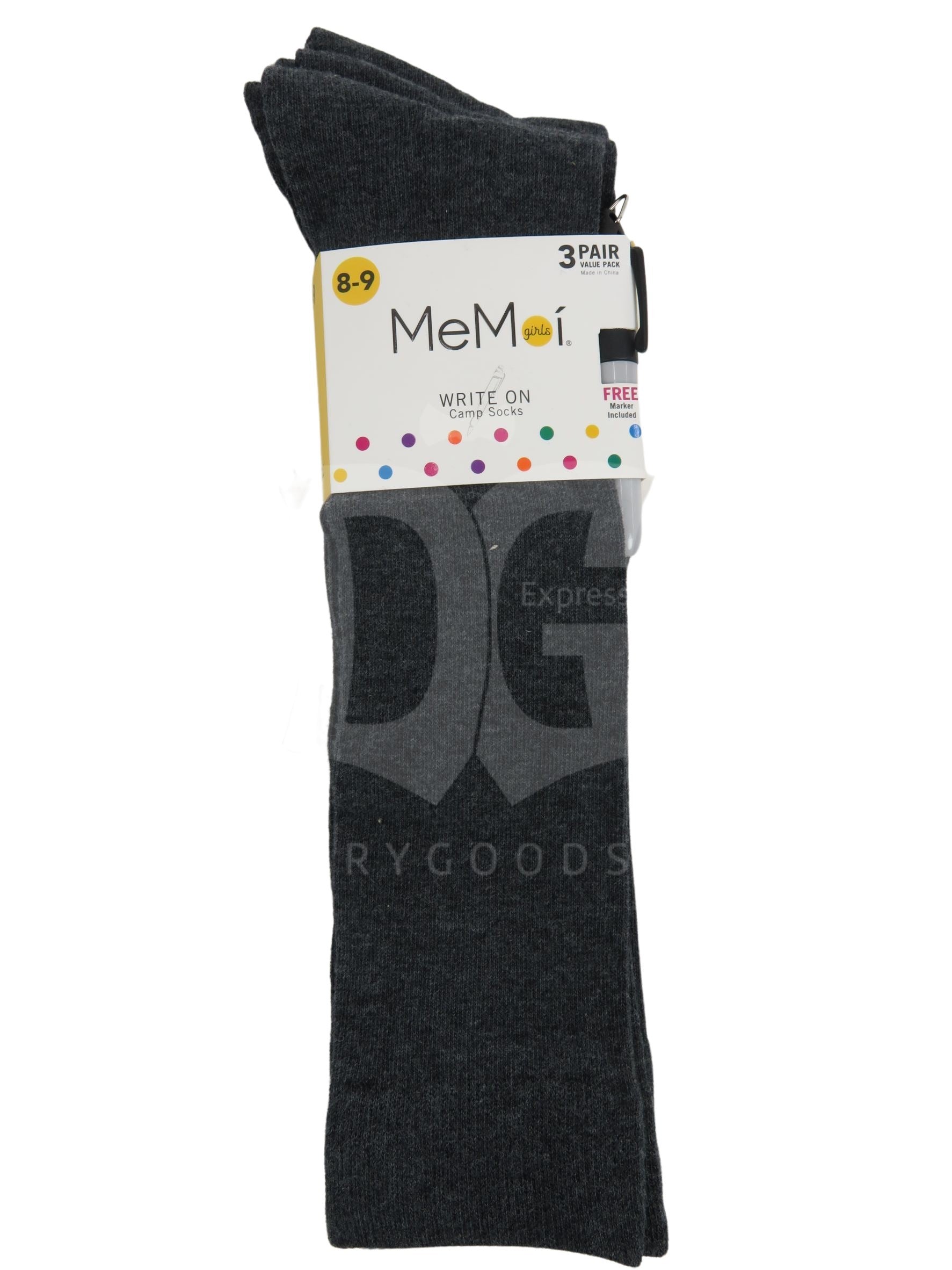 Memoi Girl's Knee Socks 3-Pack
