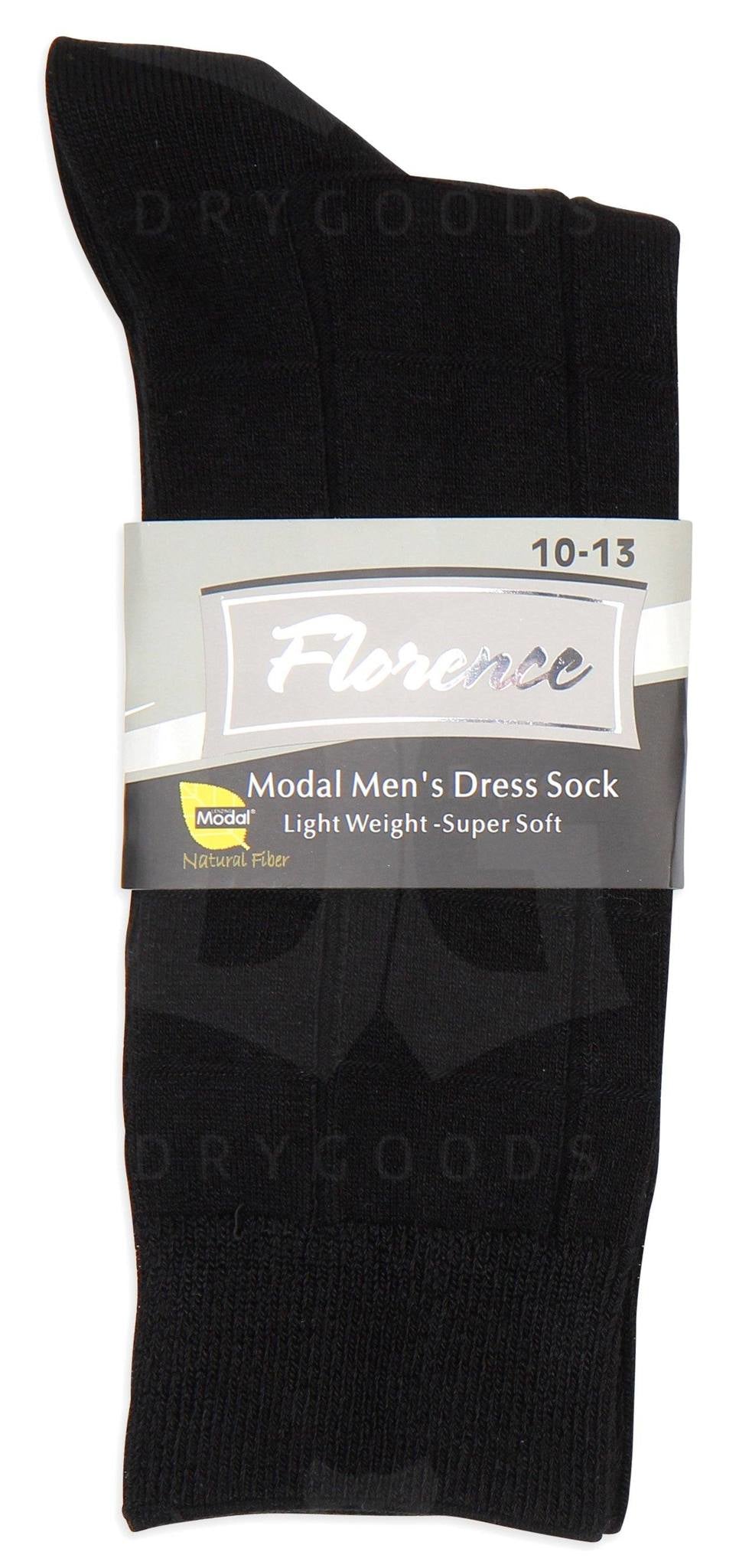 Florence Mens Black Modal Midcalf Socks