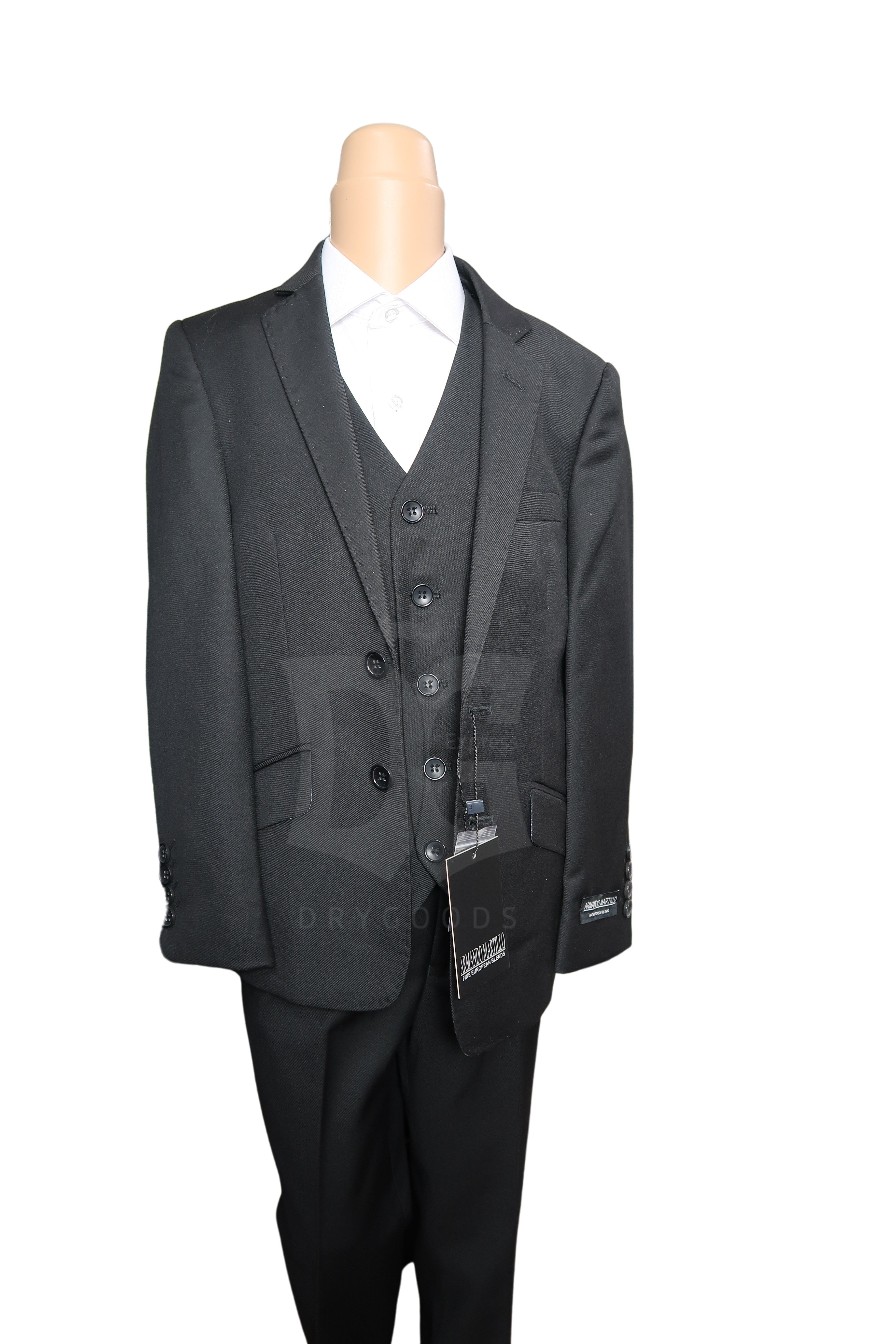 Armando Martillo Boy's Black Suit